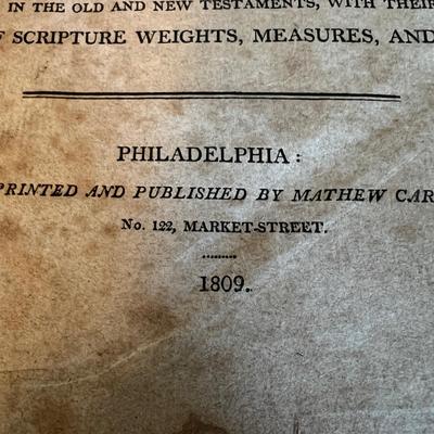 2 Antique Bibles Circa 1809 and 1929