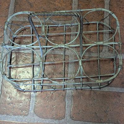 Vintage Wire Milk Bottle Carrier (L)