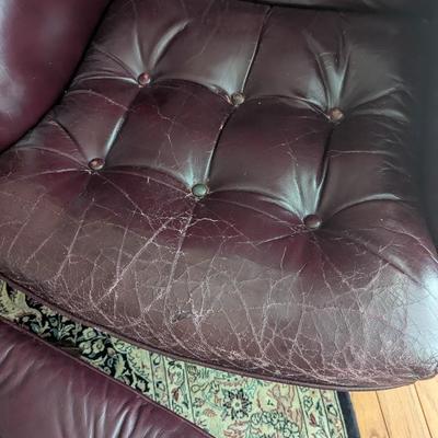 Classic Leather Chair & Foot Stool (LR)
