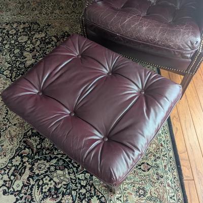 Classic Leather Chair & Foot Stool (LR)