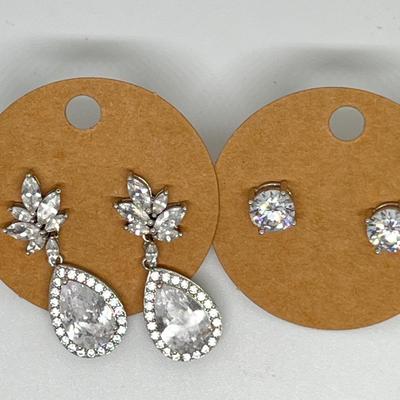 4 Piece Sparkly CZ Jewelry Lot