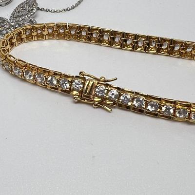 4 Piece Sparkly CZ Jewelry Lot