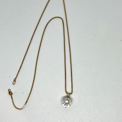 14K Gold Pendant Estate Necklace