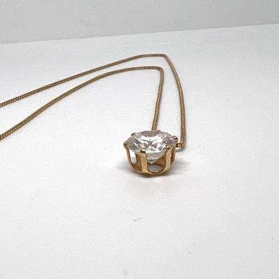 14K Gold Pendant Estate Necklace