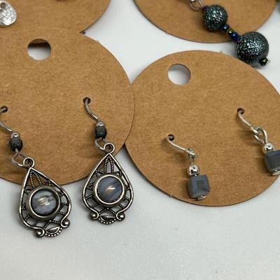 Lot of 12 Pierced Earrings Costume Jewelry - Crystal, Rhinestone, Beads