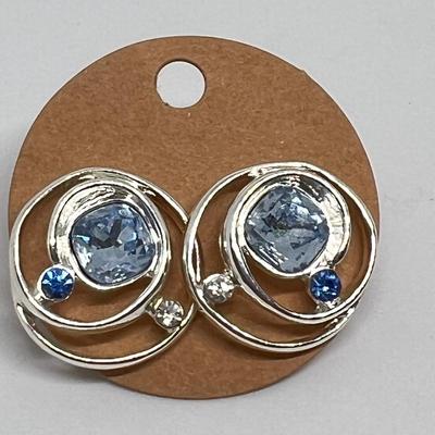 Lot of 12 Pierced Earrings Costume Jewelry - Crystal, Rhinestone, Beads