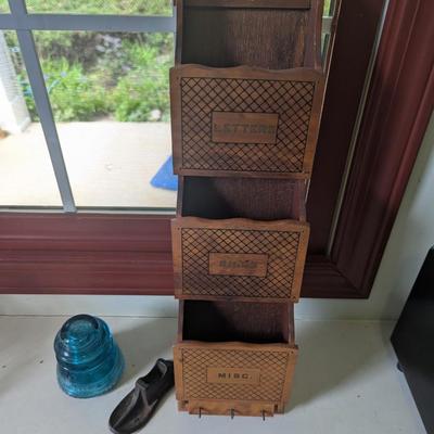 Vintage Letter Holder Hemingray Insulator Shoe Form (L)