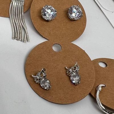 Sterling Silver Pierced Earrings Lot