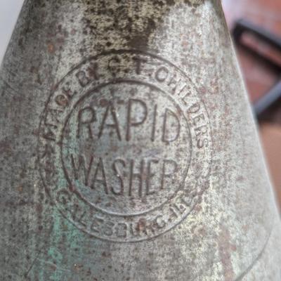Antique Rapid Washer Hand Clothes Laundry Plunger (L)