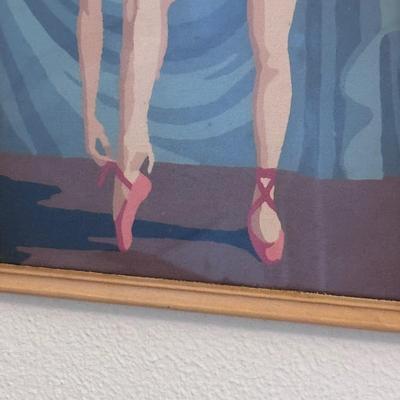Two Ballerina Prints in Wooden Frames (B2-DZ)