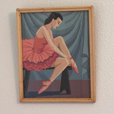 Two Ballerina Prints in Wooden Frames (B2-DZ)