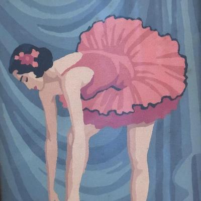 Two Ballerina Prints in Wooden Frames (B2-DZ)