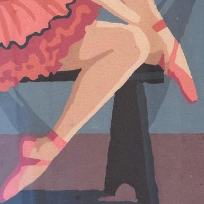Two Ballerina Prints in Wooden Frames (B2-DZ)