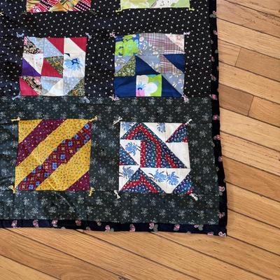 Two Handmade Patchwork Quilt from the 80s (B2-DZ)