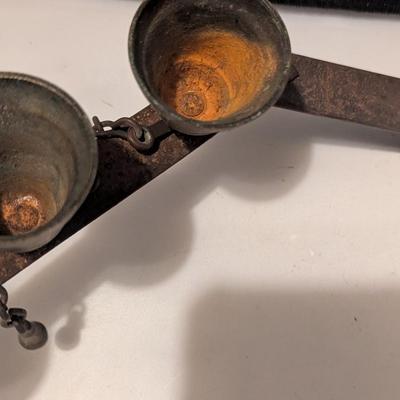 Early Brass Horse Hames Bell Set Sleigh Buggy & Small Skillet (B)