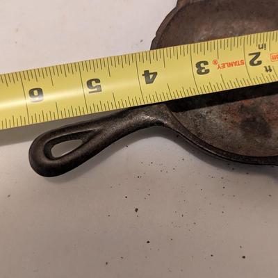 Early Brass Horse Hames Bell Set Sleigh Buggy & Small Skillet (B)