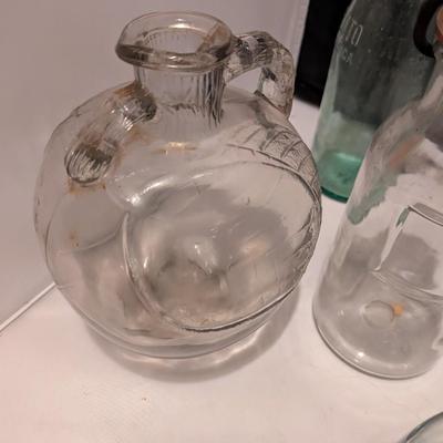 Pluto Water Americas Physic Bottle White House Vinegar Jug Wheaton USA No. 16 Canning Jar With Lid (B)