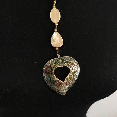 Vintage Colosseum Glass Semi Precious Necklace