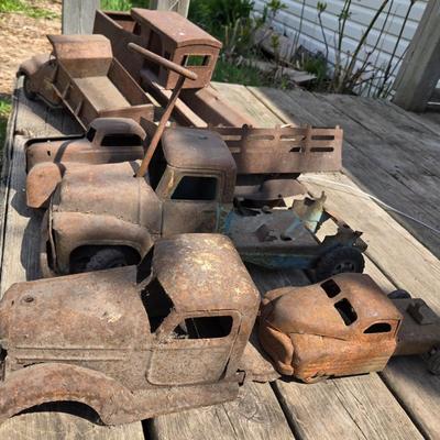 Lot 1 of vintage toy trucks