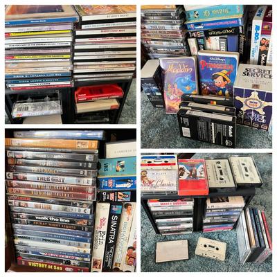 Big Mixed Lot DVD, VHS, Cassettes, CDs