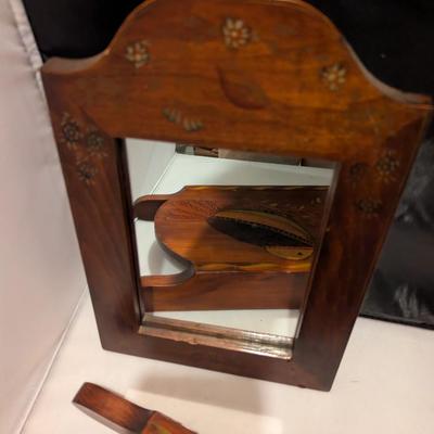 Vintage Wall Decor Mirrors & Sled With Birds (B)