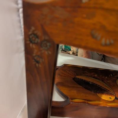 Vintage Wall Decor Mirrors & Sled With Birds (B)