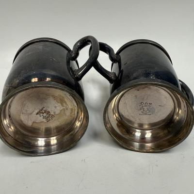 LOT of 2 Silver Plated Cream & Sugar Set WM Rogers & Sons, Rockford Quadruple Plate