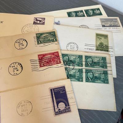 Antique Vintage Ephemera Lot - Stamps, 1899 Deed, Travel
