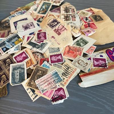 Antique Vintage Ephemera Lot - Stamps, 1899 Deed, Travel