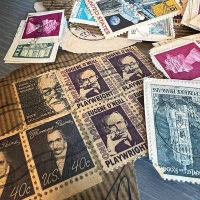 Antique Vintage Ephemera Lot - Stamps, 1899 Deed, Travel