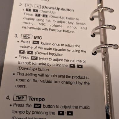 Enter Tech Onstage Karaoke Mic With Song List Book (B)