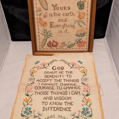 Pair Of Embroidered Wall Decor (B)