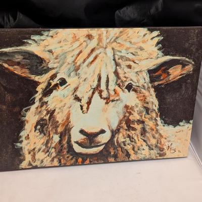 Sheep Print Wall Canvas Fall Decor - Michelle Foy Suceat (B)