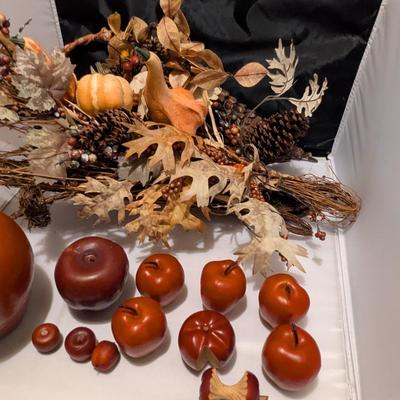 Arrangement Of Fall Decor & Apples - Some Apples Are Candles (B)
