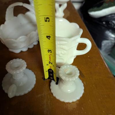 Vintage Westmoreland Glass White Milk Glass Dishes (B)
