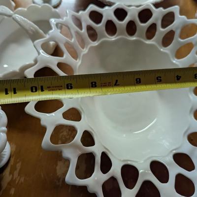 Vintage Westmoreland Glass White Milk Glass Dishes (B)