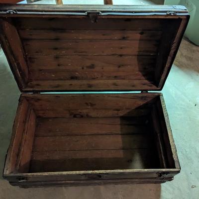 Large Old Steamer Trunk (B)