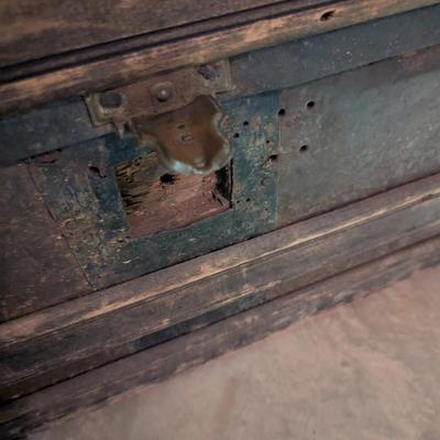 Large Old Steamer Trunk (B)