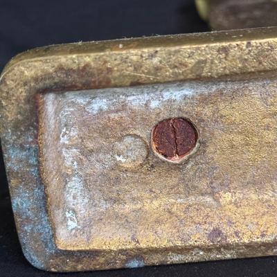 Three Brass Hessian Soldier Doorstoppers (B2-DZ)