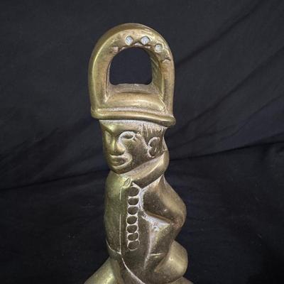Three Brass Hessian Soldier Doorstoppers (B2-DZ)