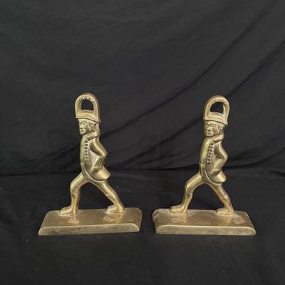Three Brass Hessian Soldier Doorstoppers (B2-DZ)