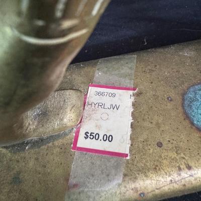 Three Brass Hessian Soldier Doorstoppers (B2-DZ)