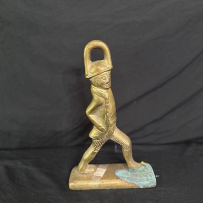 Three Brass Hessian Soldier Doorstoppers (B2-DZ)