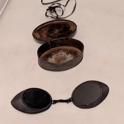 Vintage Motorcycle Glasses & Storage Container (B)