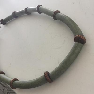 Vintage green unique necklace