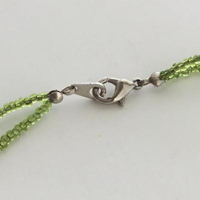 Unmarked green statement necklace