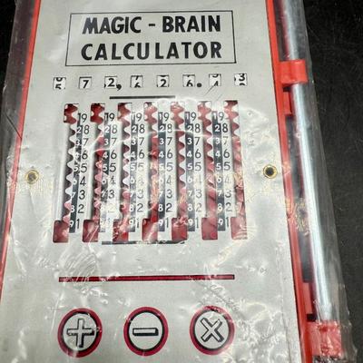 Vintage 1950's-1960's Magic-Brain Calculator with Instructions - New in Package