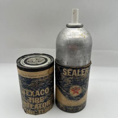 Vintage Texaco Sealed Oil Can & Tire Inflator