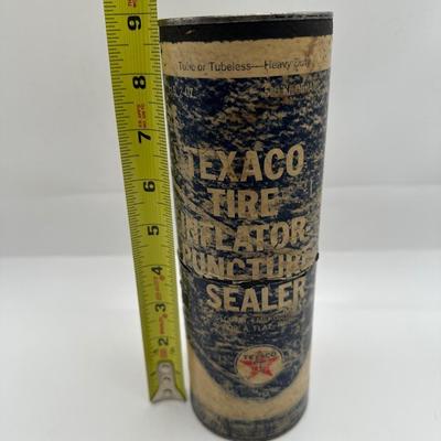 Vintage Texaco Sealed Oil Can & Tire Inflator