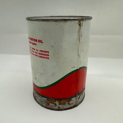 Vintage Texaco Sealed Oil Can & Tire Inflator